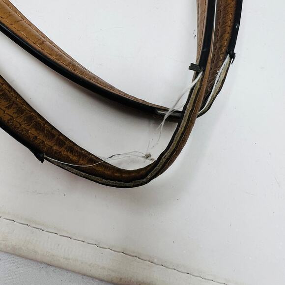 Coach Turnlock Edie Bag Tan Silver Hobo Pebble Leather DIY Handles - Picture 12 of 15